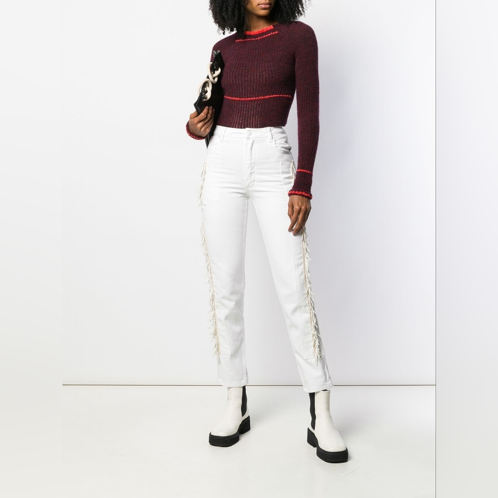 NWT eckhaus latta side fringe jeans